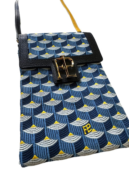 Call Me 12 Blue Saga Jacquard Pouch