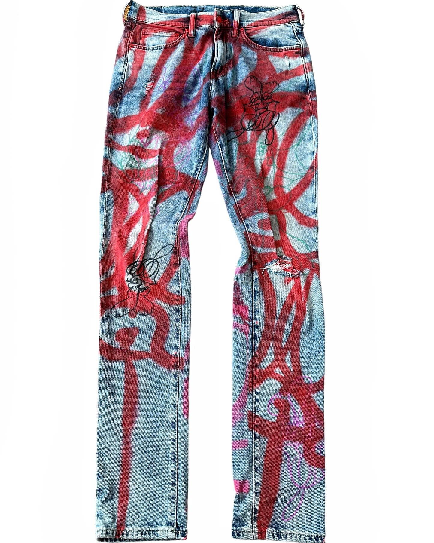 Skoloct 1/1 Graffiti Art Denim