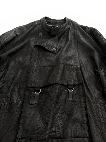 FW15 Blistered Leather Cargo Jacket