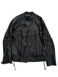FW15 Blistered Leather Cargo Jacket