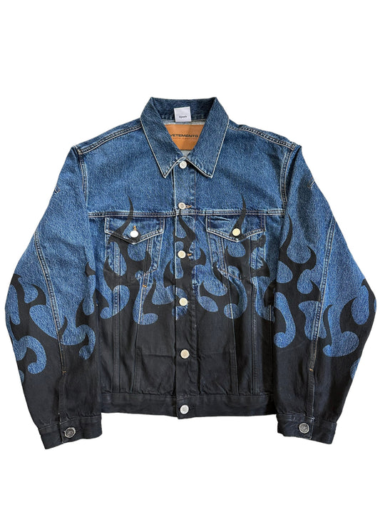 2021 Flame Printed Denim Jacket