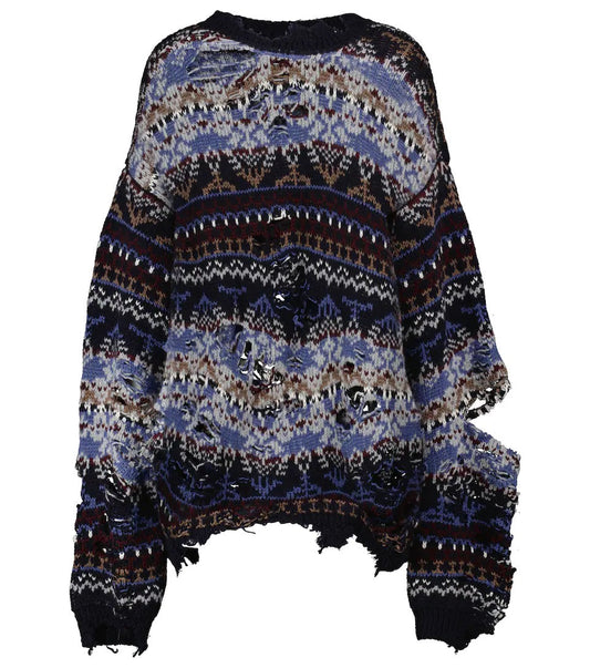 Fair Isle Destroyed Sweater