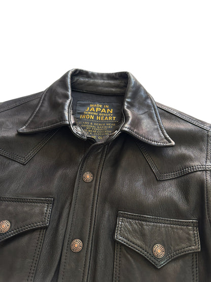 Deerskin Snap Button Leather Shirt