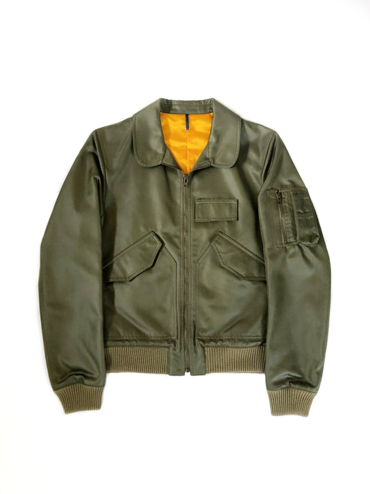 SS2006 Waxed Olive Military Bomber Jacket