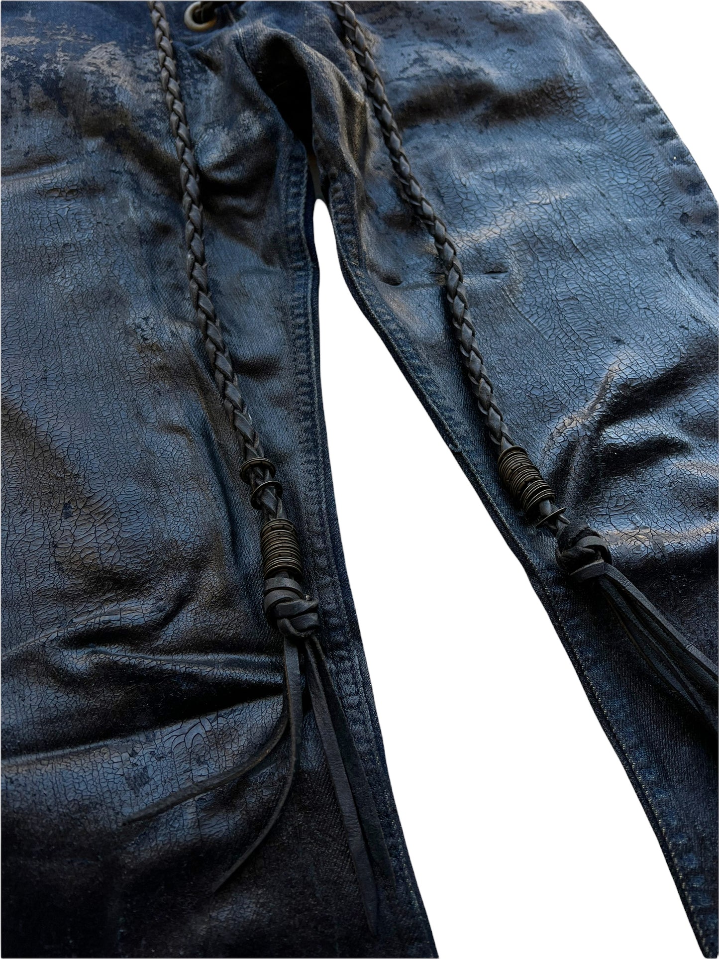 Wax Paint Flare Denim