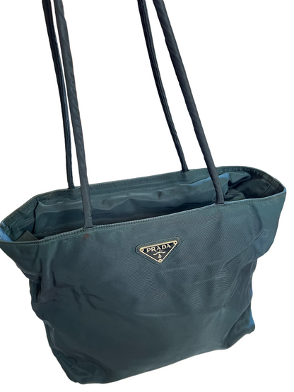 Blue Nylon Tote