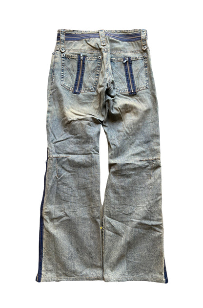 Washed Zip Mod Denim