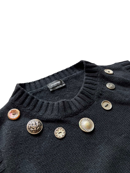 Cashmere Button Appliqué Vest