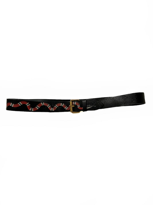 Leather King Snake Belt