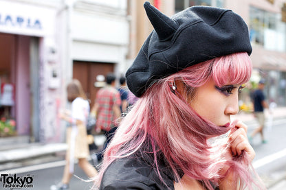 2013 Leather Horn Beret