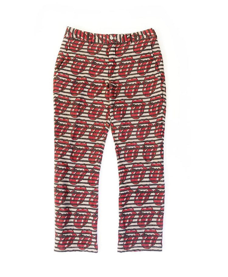 2005 Comme Des Garcons Knot Rayon Rolling Stones Trouser - Archive