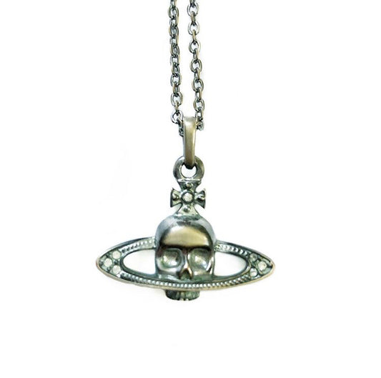 Vivienne Westwood Skull Planet Chain with Crystals