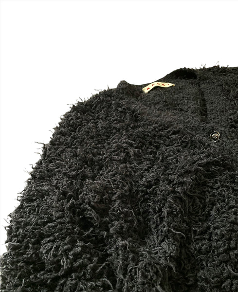 Giant Black Mohair Fuzzy Cardigan