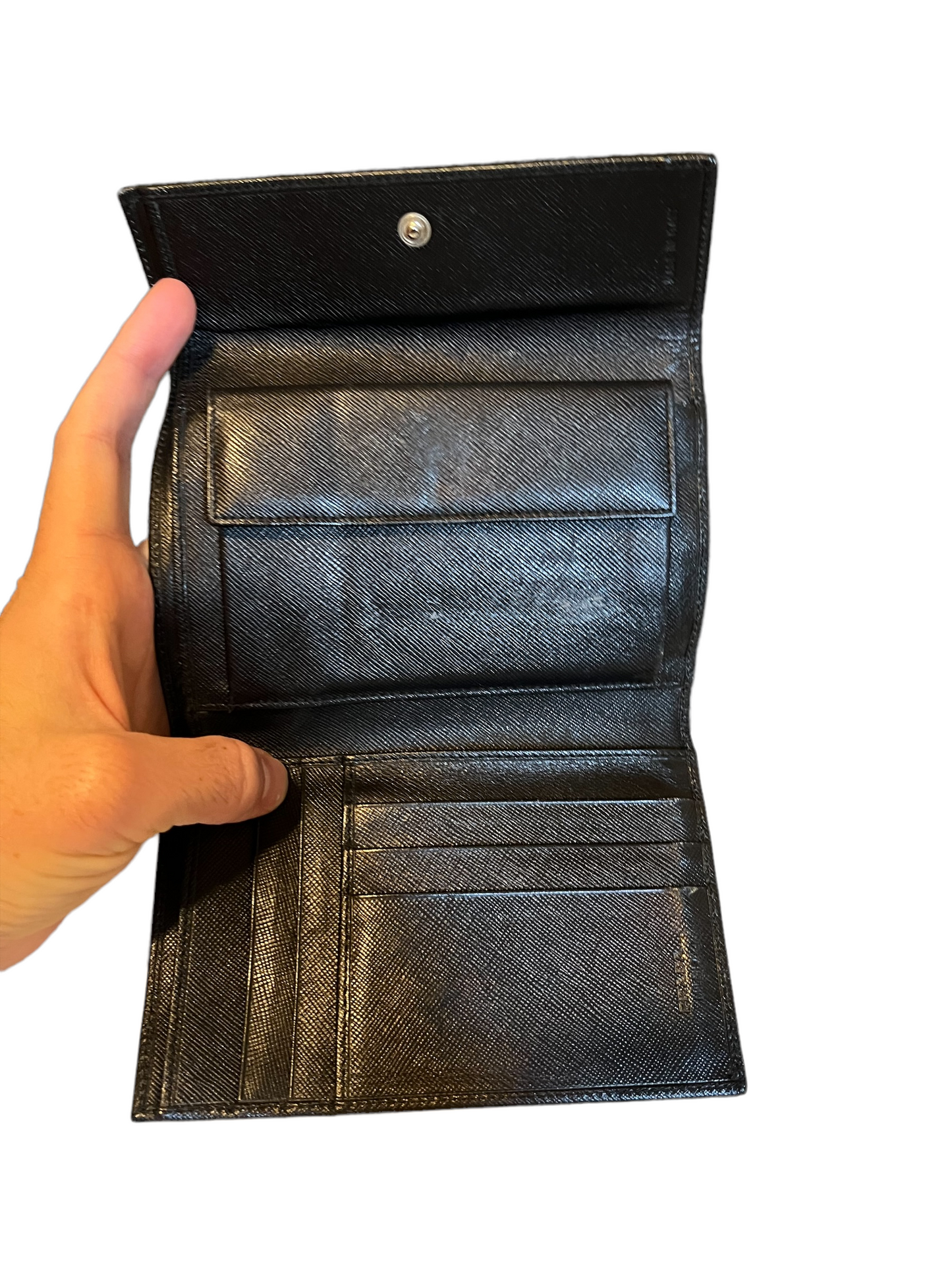 Leather Triangle Logo Wallet