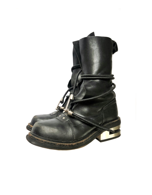 1997 Dirk Bikkembergs Steel Heel Lace Boots