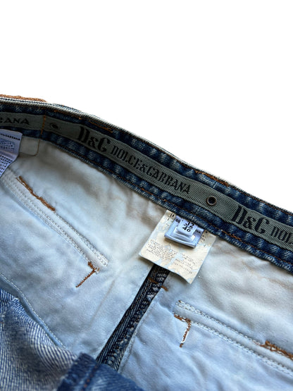 Distressed Denim Cargo