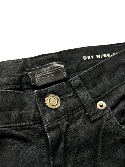 D01 Black Denim Faded