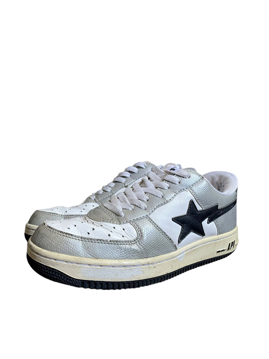 Grey Snakeskin Bapesta