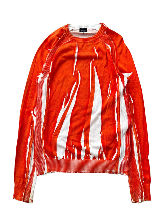 Orange Wrinkle Dye Knit