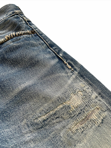 Boro Repair Flaired Cargo Denim