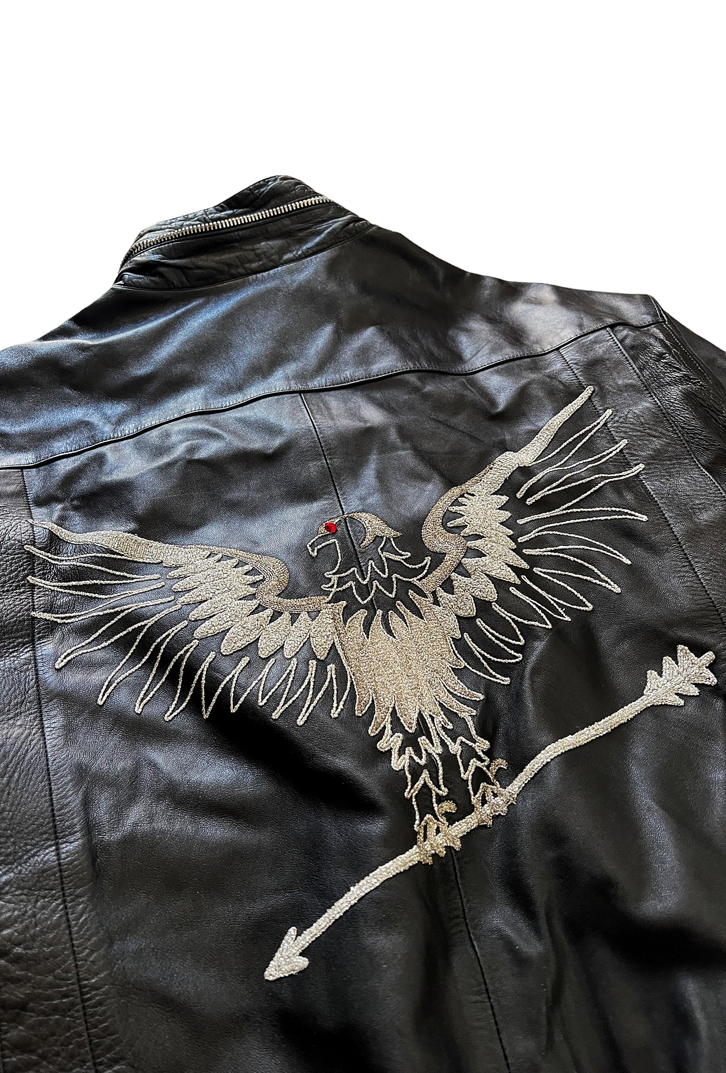 1980’s Bird Embroidered Leather