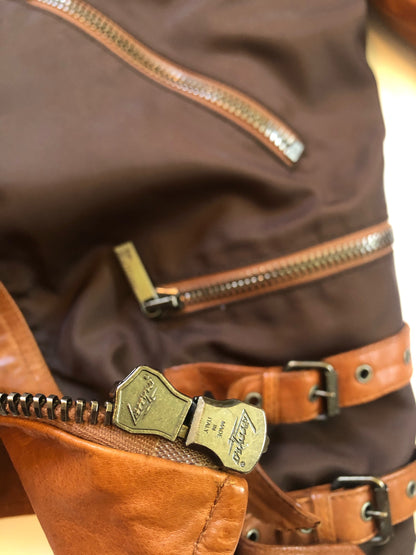 Leather Cargo Bondage Jacket