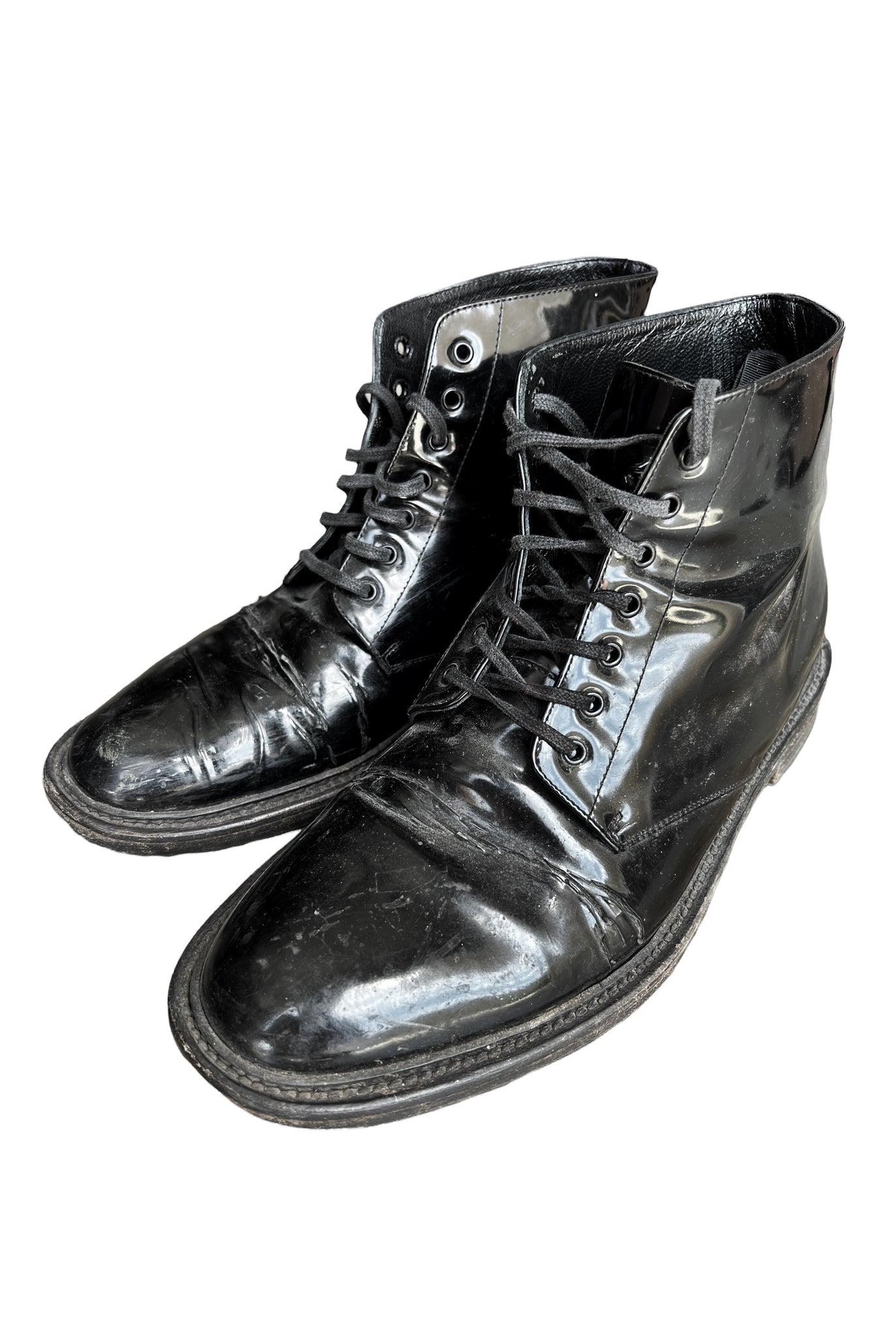Patent Derby Boot
