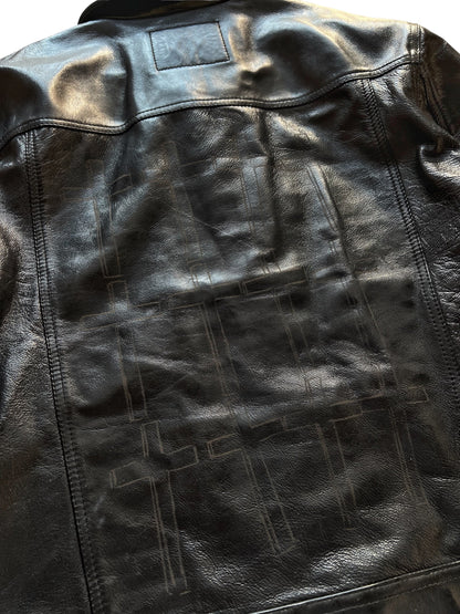 08 Warhol x Damien shirts Cross Leather Jacket