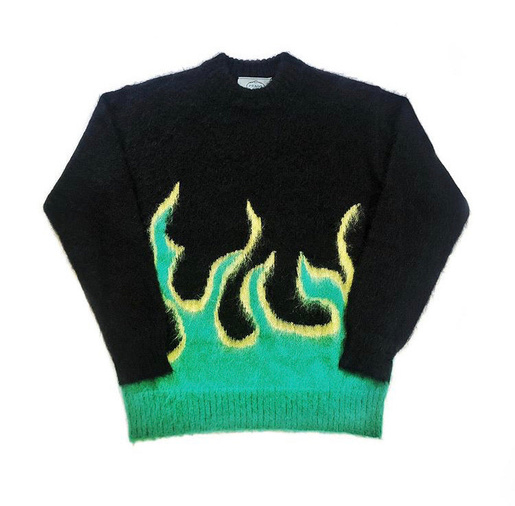 2018 Prada Flames Mohair Sweater