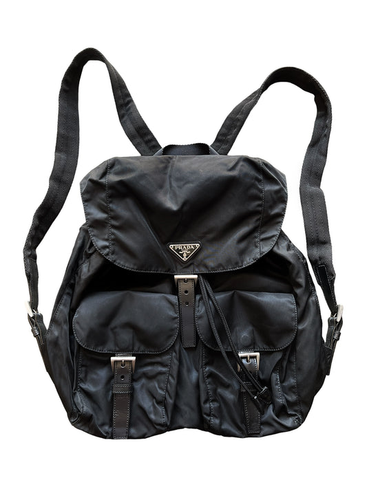 Black Nylon Backpack