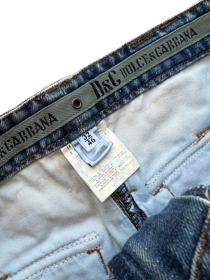 Distressed Denim Cargo