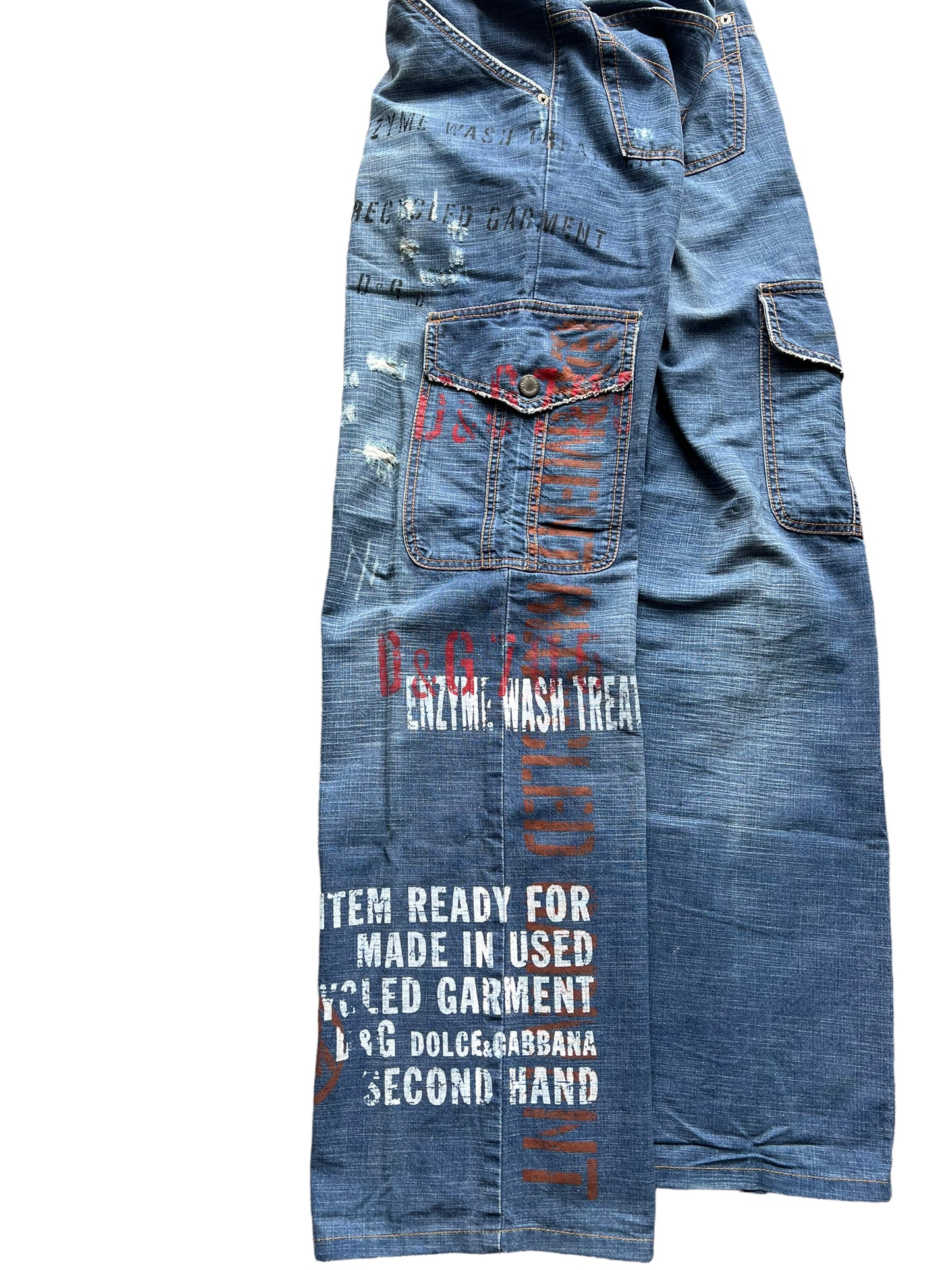 Production Print Denim Cargo