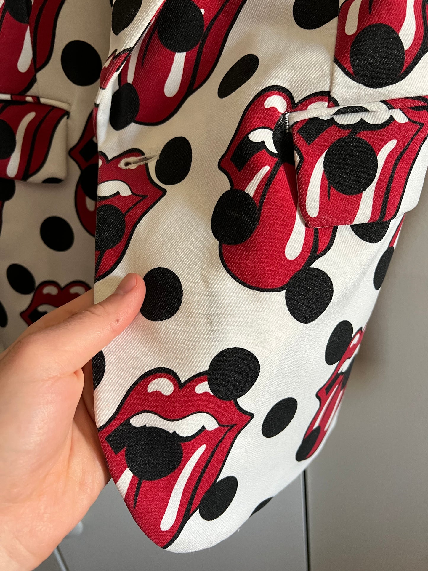 2005 Rolling Stones Dot Print Blazer