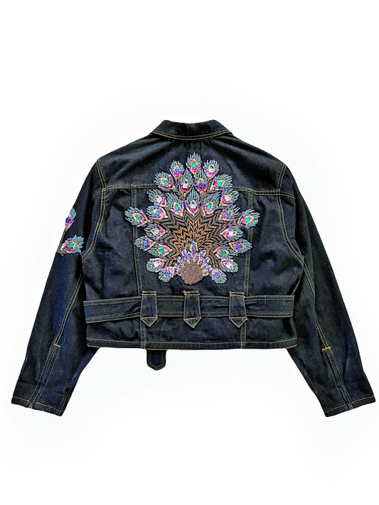 Peacock Sequin Denim Jacket