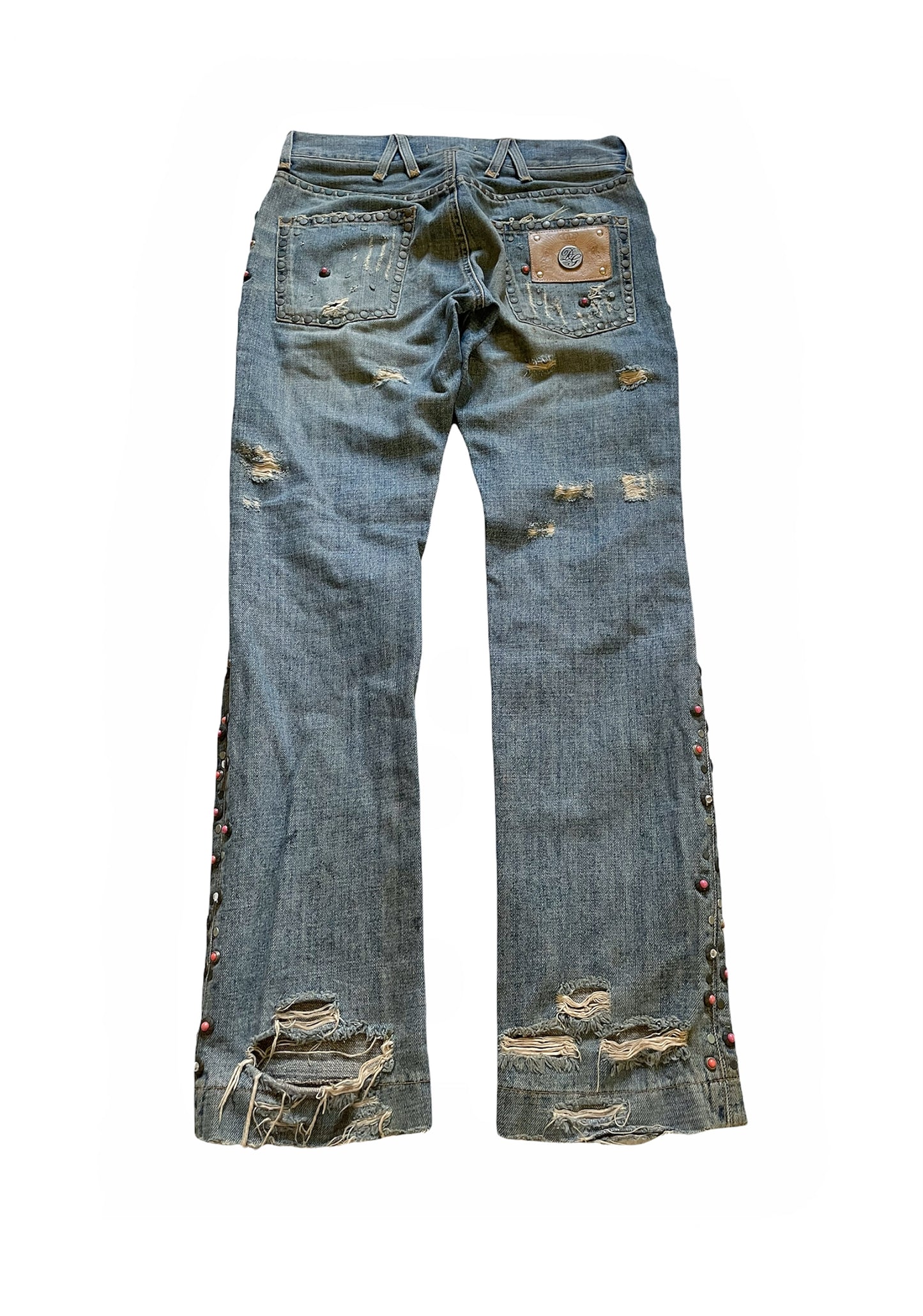 Runway Gem Studded Crash Denim