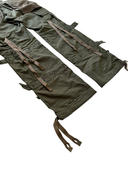 Reconstructed Parachute Olive Cargo Pants