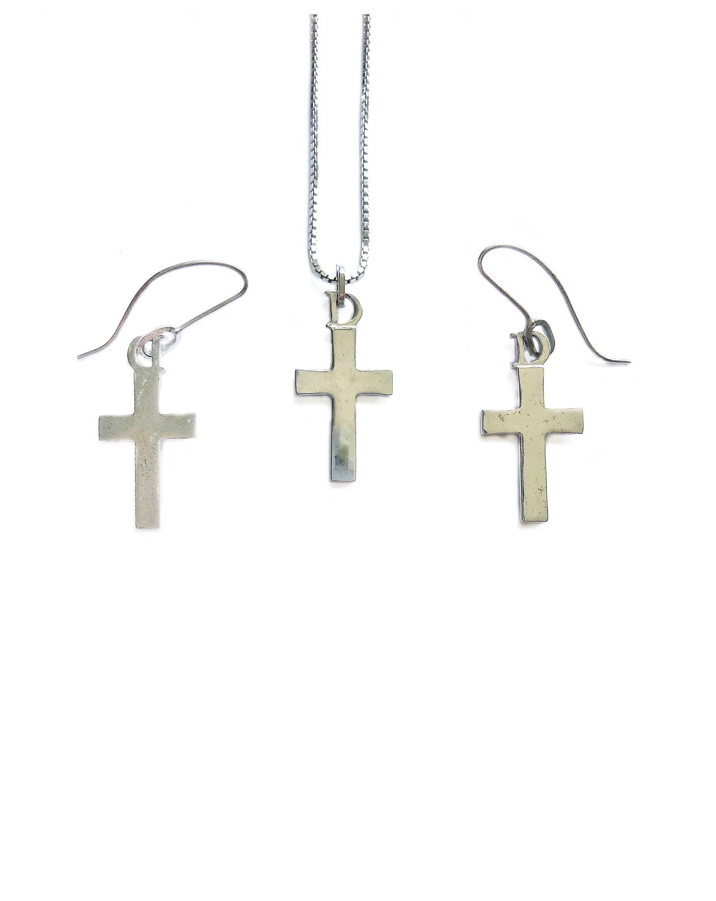 Cross Chain + Earring Set