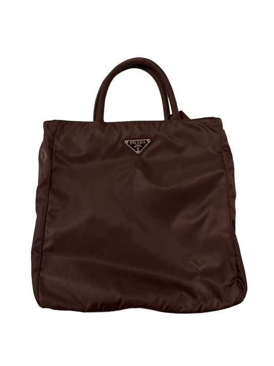 Brown Nylon Tote