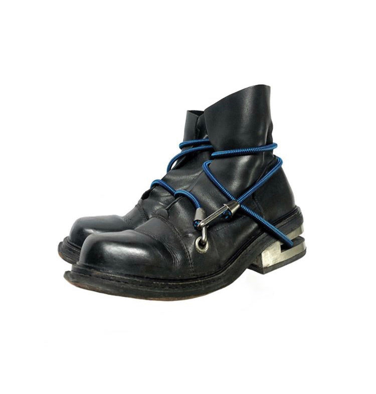 1997 Dirk Bikkembergs Steel Heel Blue Bungee Cord