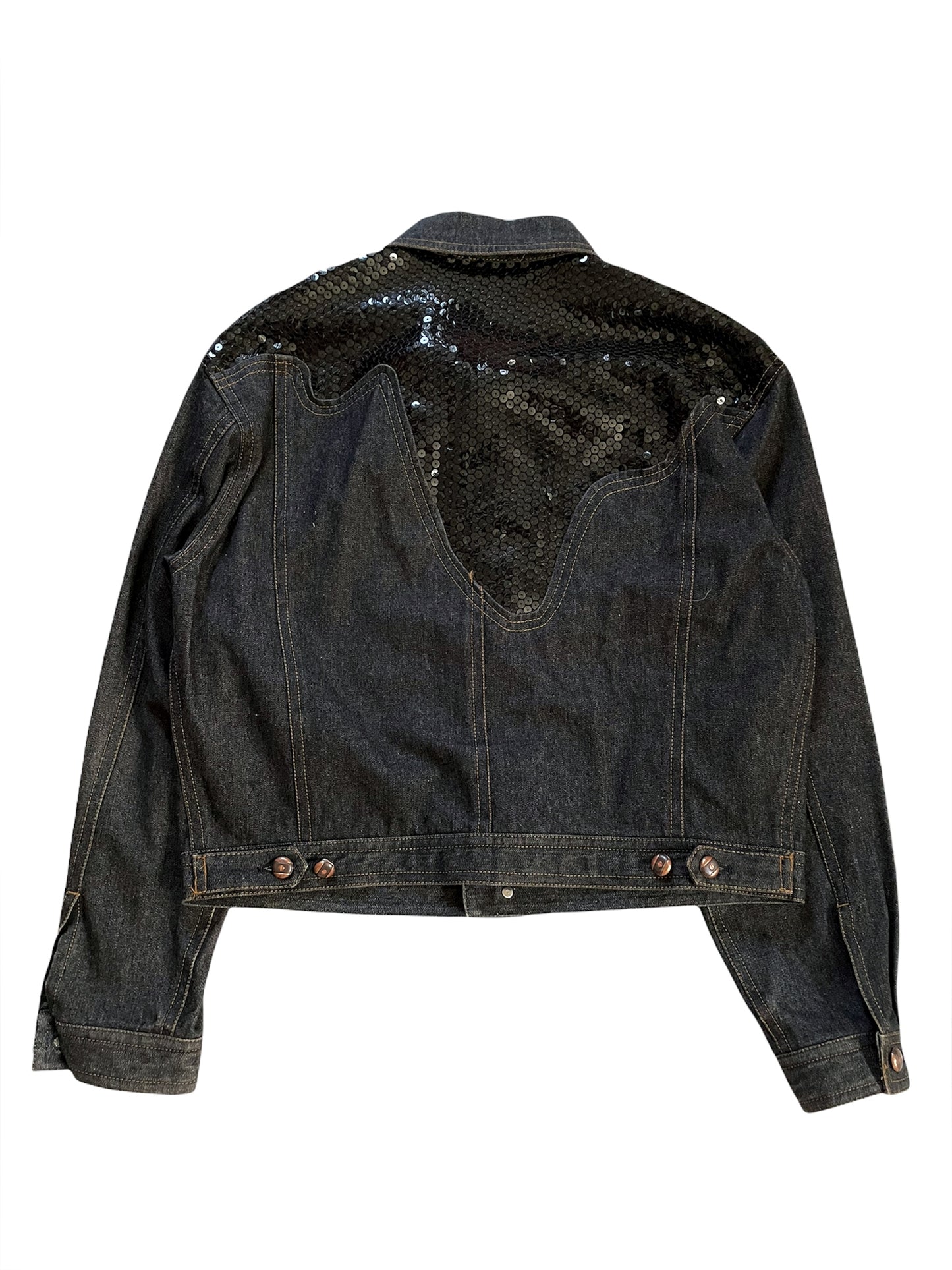 1980’s Sequin Drip Denim Trucker