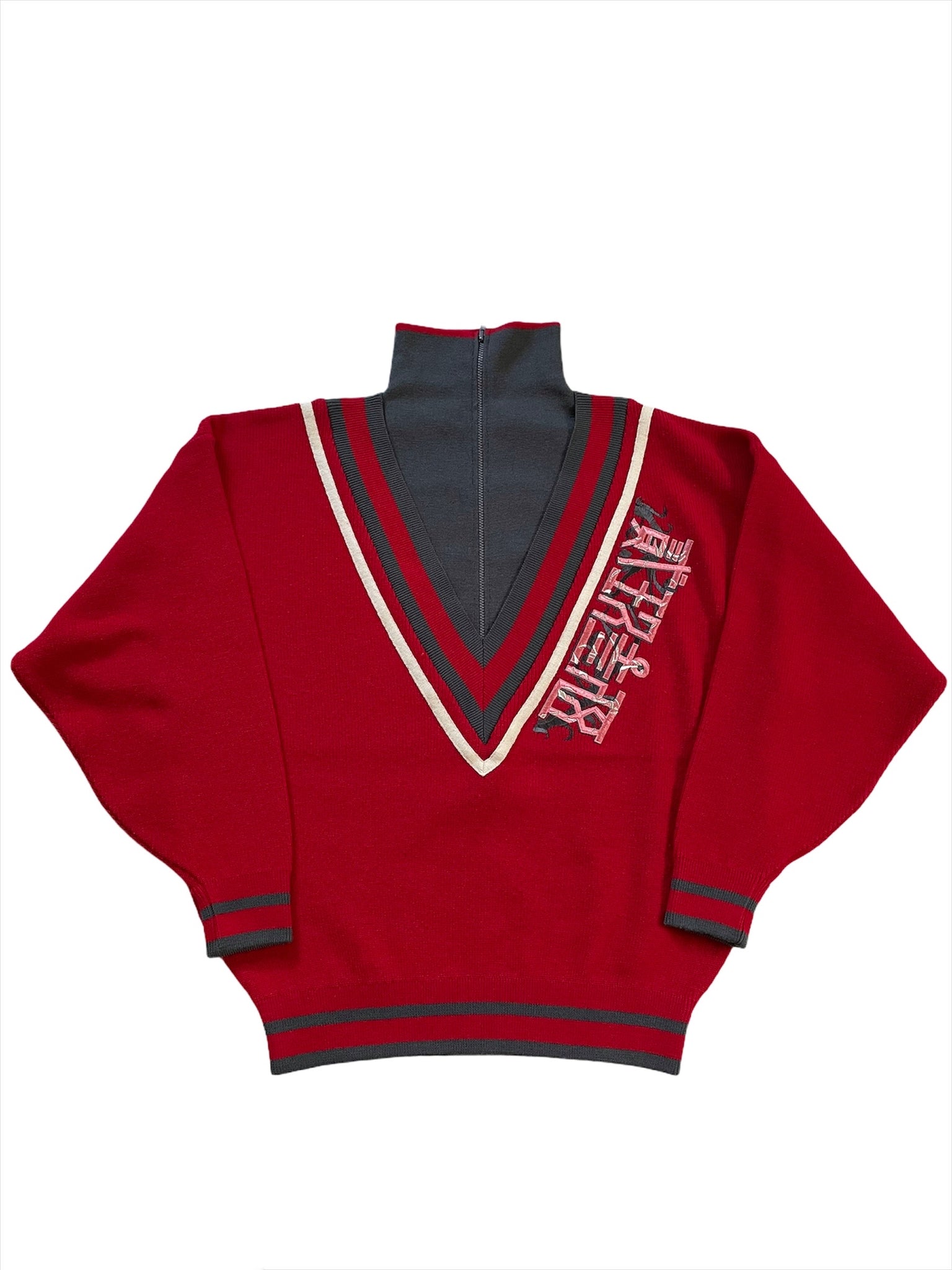 1980’s Layered Zip School Sweater