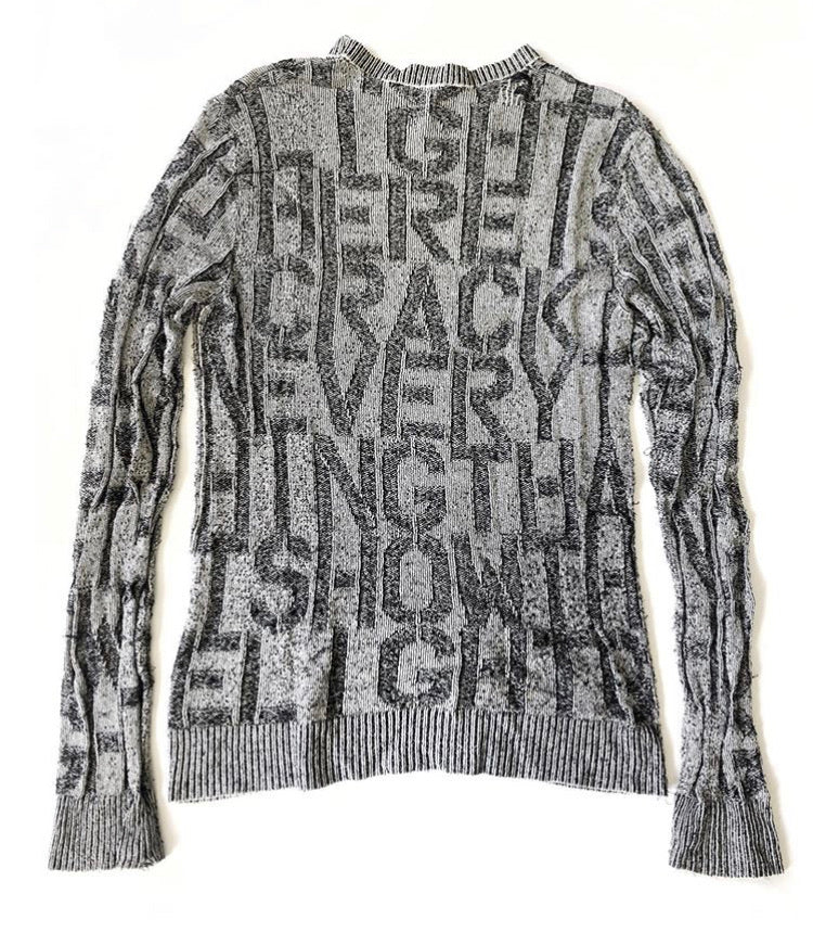 09 Raf Simons X Leonard Cohen X Christopher Wool Jacquard Knit