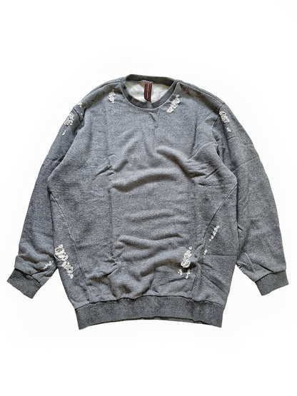 Distressed Grey Crewneck