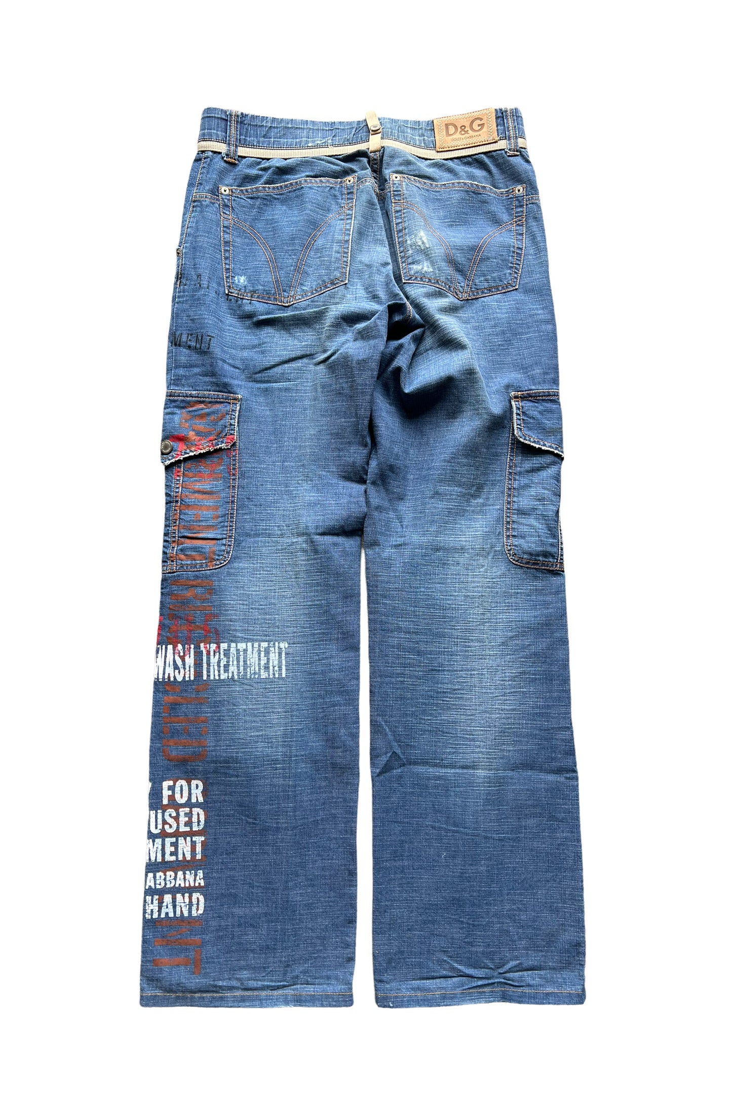 Production Print Denim Cargo