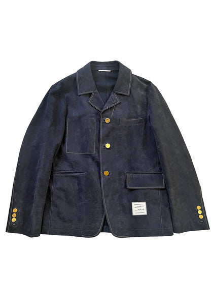 1/1 Sample Nubuck Navy Blazer