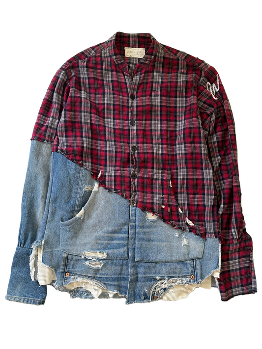 2018 50/50 XO Flannel Denim Shirt