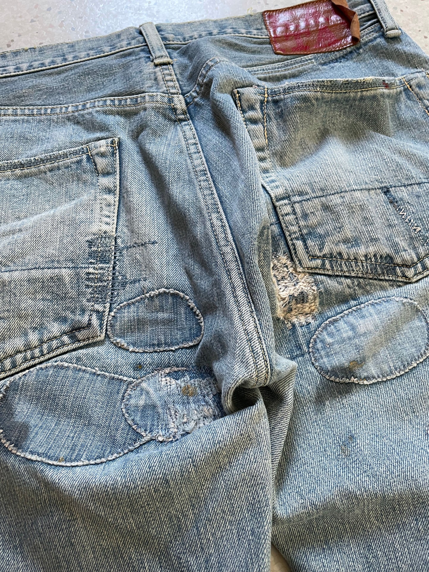 Boro Paint Distressed Denim