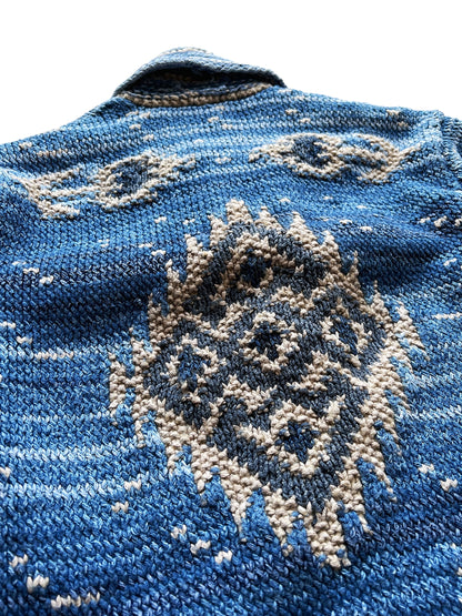 Hand Knit Indigo Shawl