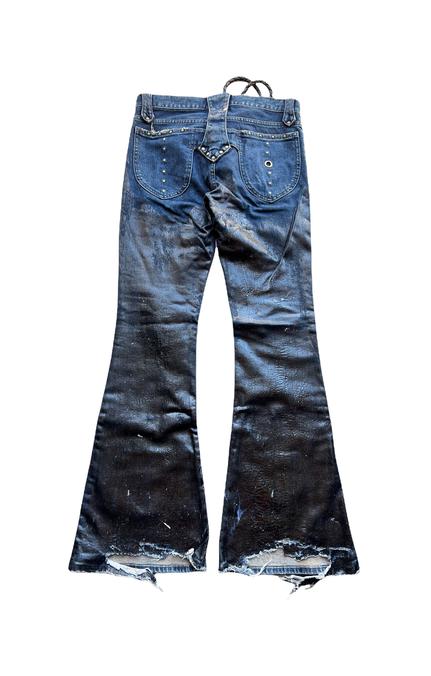 Wax Paint Flare Denim