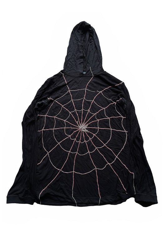 Silver Chain Spider Web Hoodie